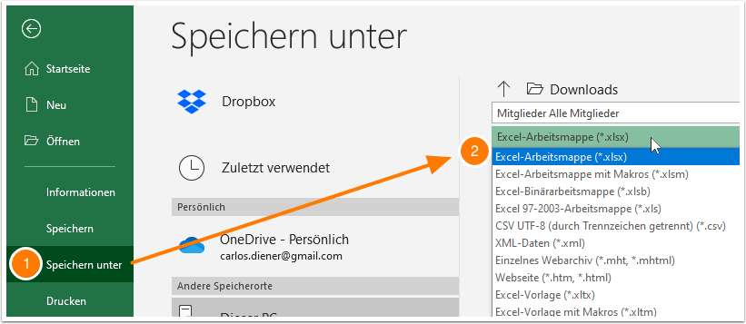 Mitglieder Alle Mitglieder.xlsx - Excel